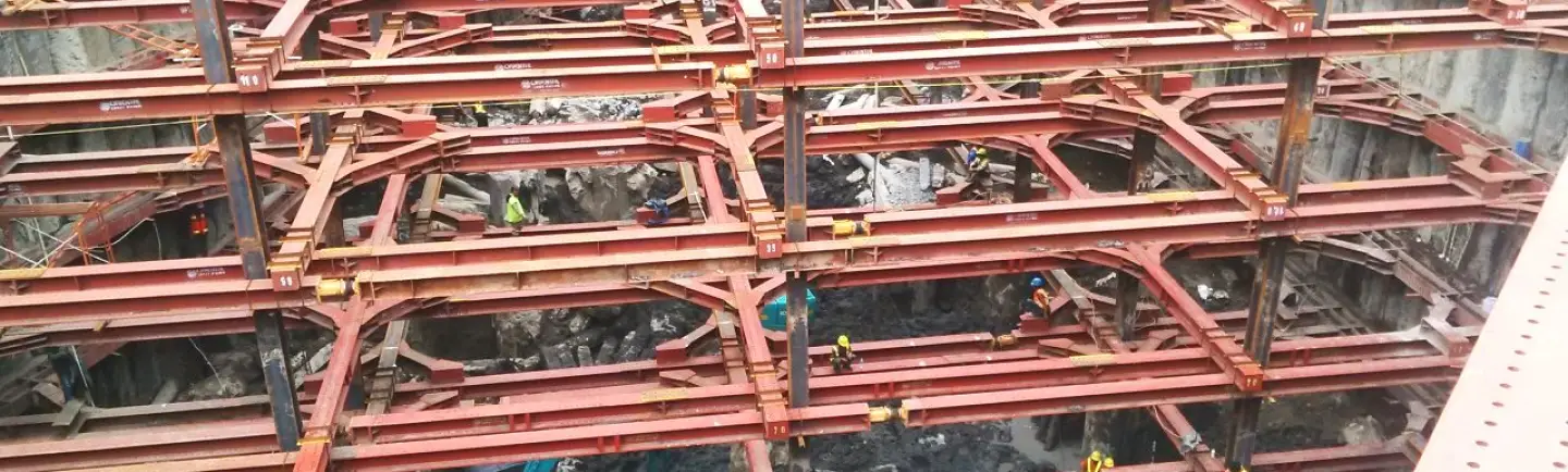 SERVICE PT PRIMA MAJU JAYA GALIAN BASEMENT METODE STRUTTING proyek lippo office tower galian metode strating 4